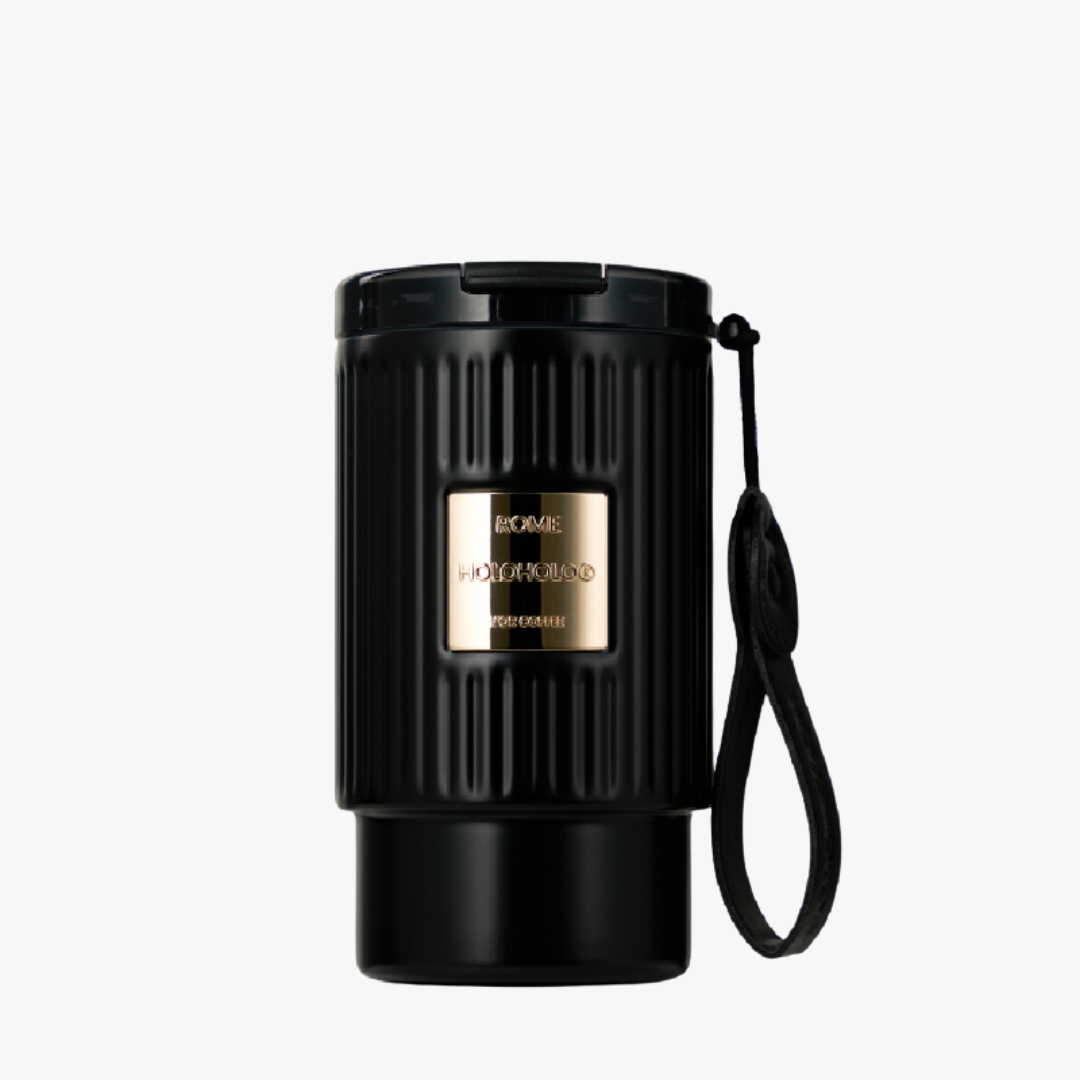 Black Rome Coffee Tumbler 17oz - Rome Coffee Tumbler in a sleek 17oz capacity, perfect for taking coffee out and preserving its original flavor with 6-layer temperature-locking technology