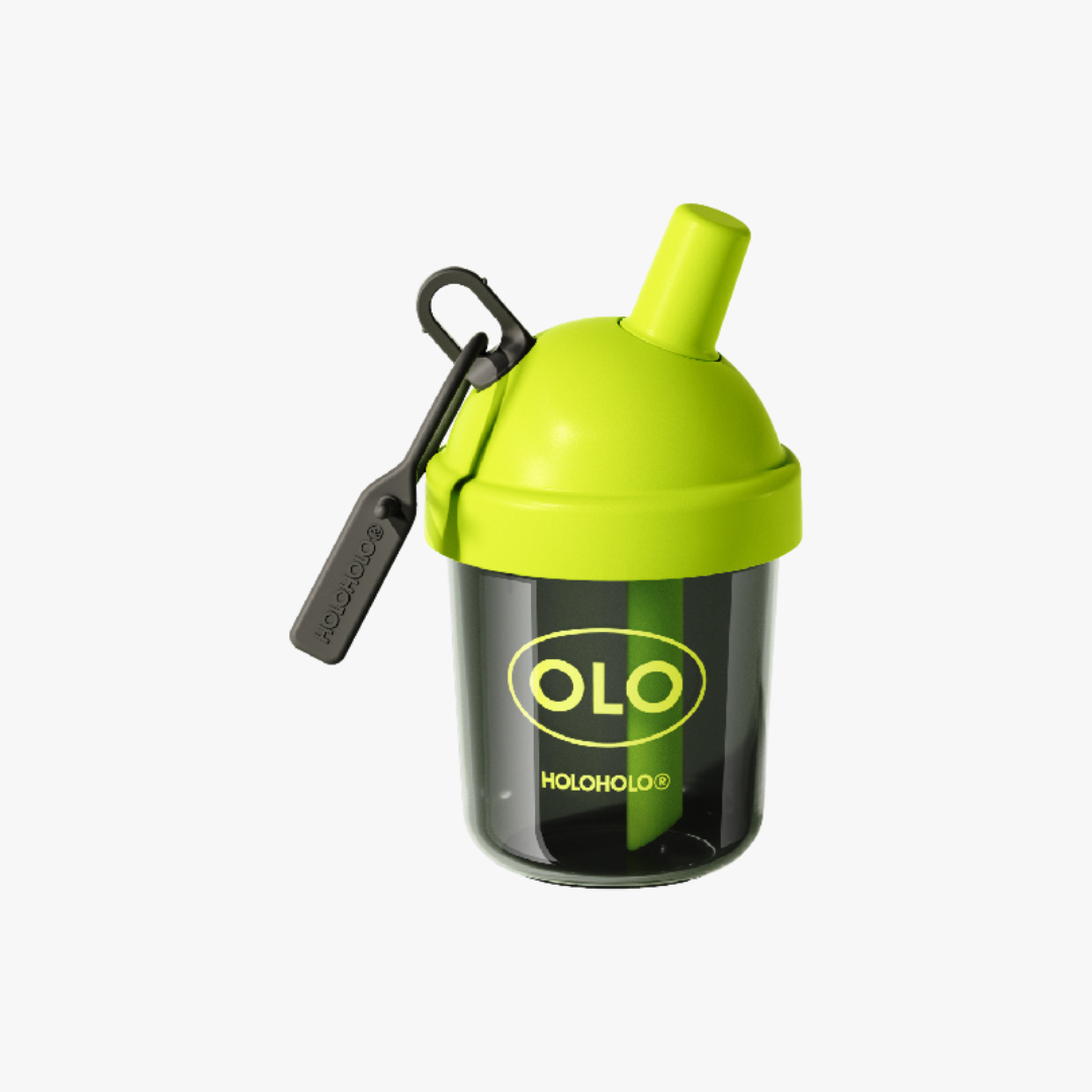 Green Bubble Tea Cup 14oz - 420ml Bubble Tea Cup made from BPA-free Tritan™ material, showcasing its dual-layer sealing design for spill-free use