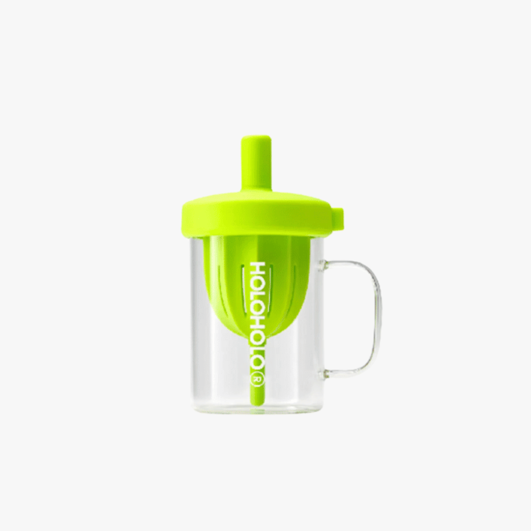 Green Nut Tea Brew 20oz - High borosilicate glass Nut Tea Brew Cup, featuring heat-resistant and shatter-proof design, perfect for hot or cold beverages
