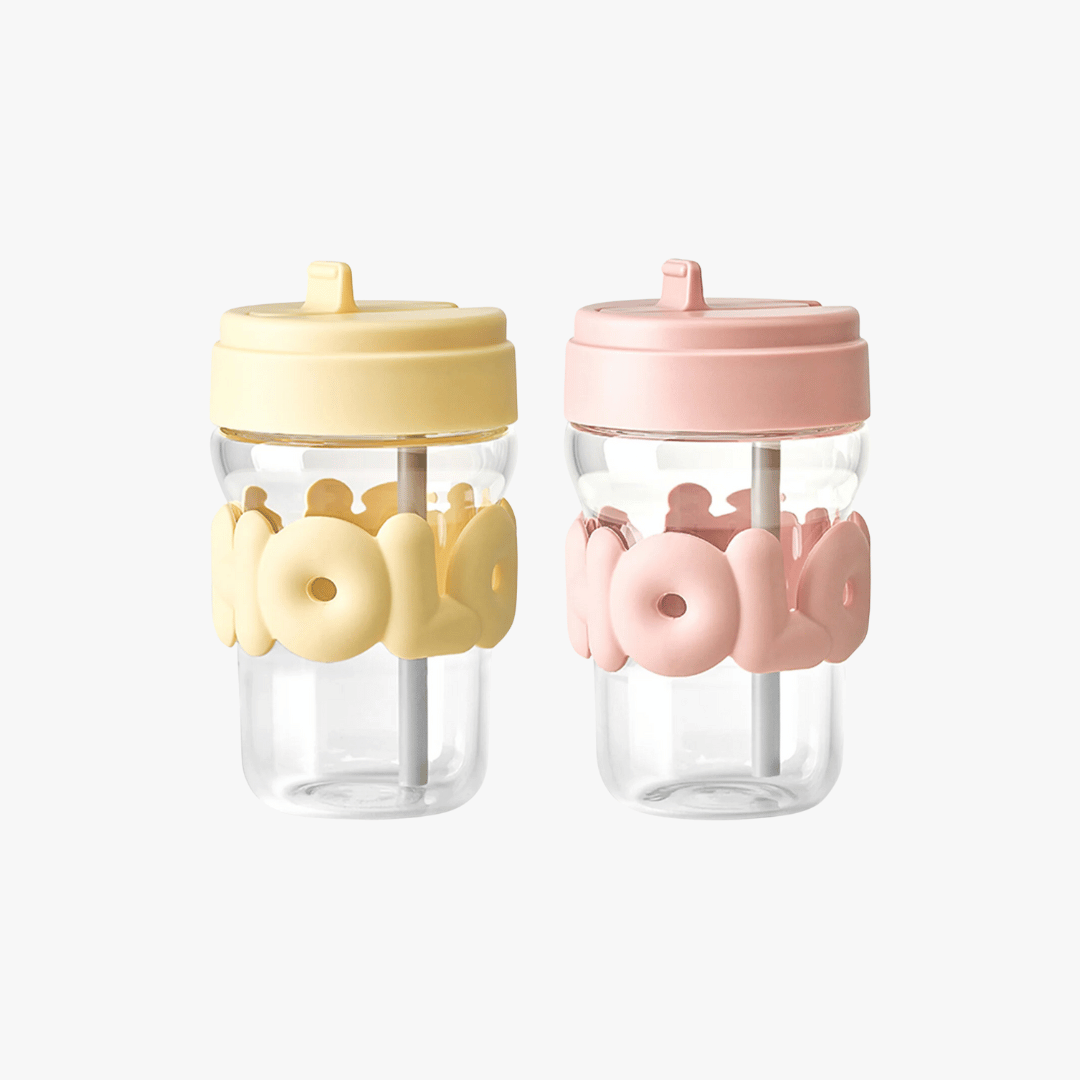 Lipstick Sip Bottle - High Borosilicate Glass Tumbler for Hot and Cold Drinks