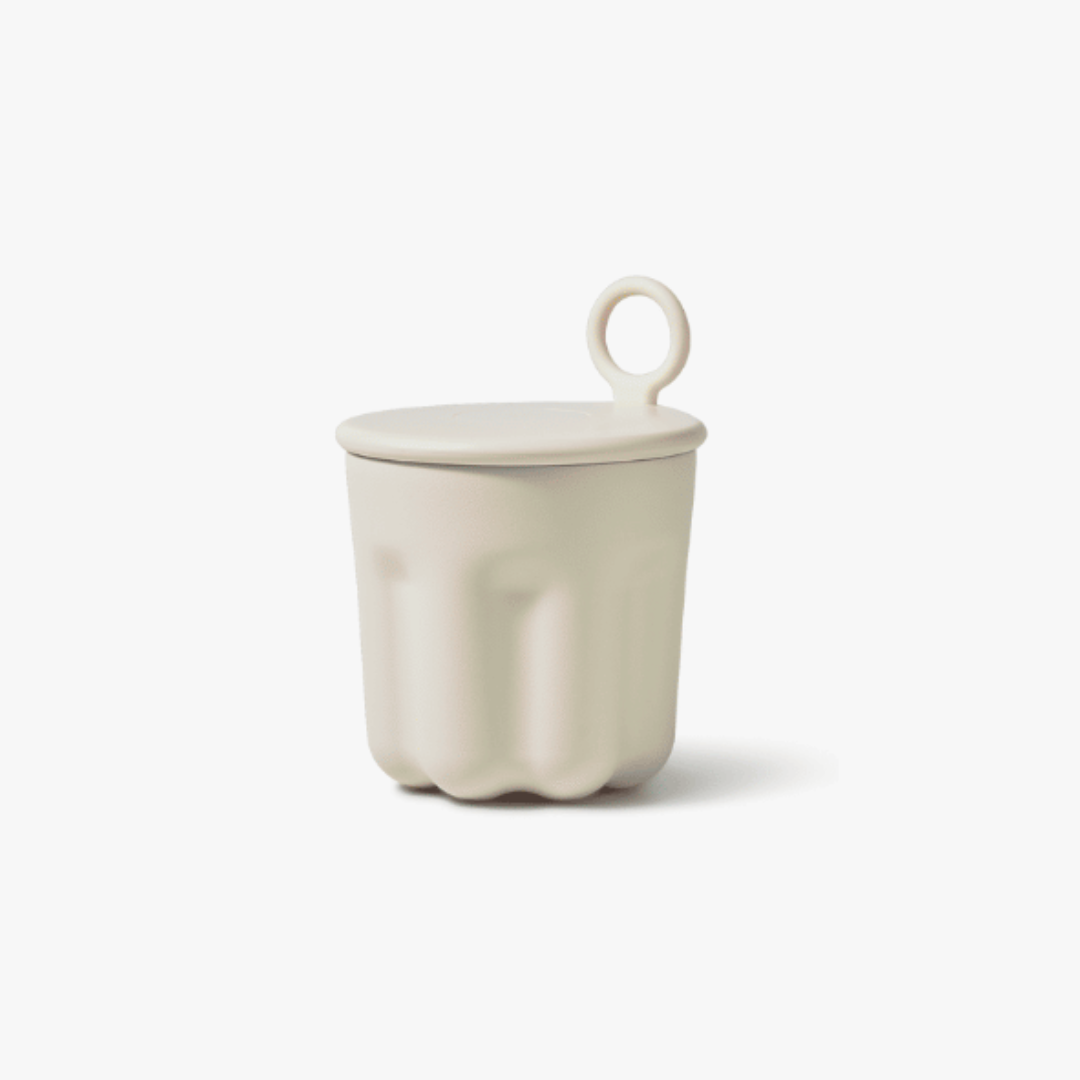 White Jelly Thermo 7oz - With a detachable lid for easy cleaning, silicone handle for portability, and 6-hour temperature retention