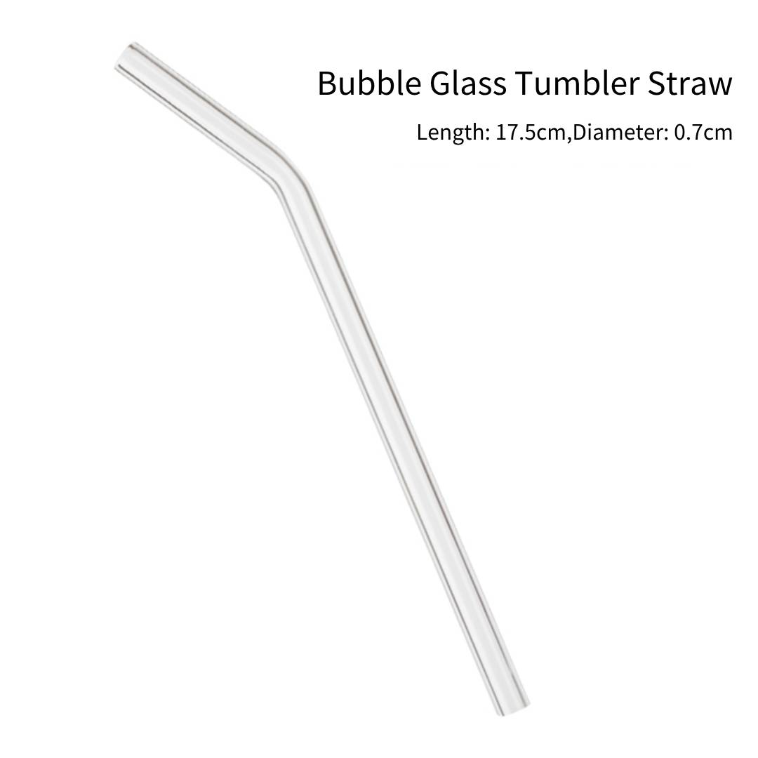 Bubble Glass Tumbler Straw