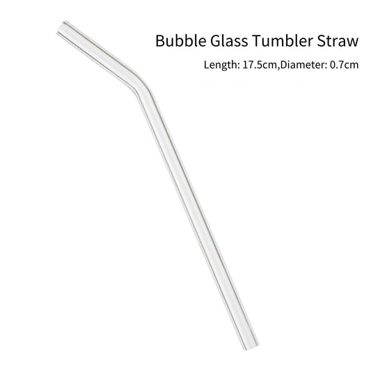 Bubble Glass Tumbler Straw